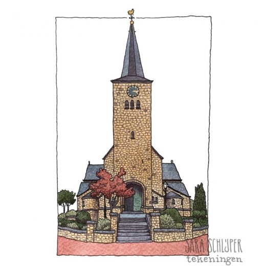 tekening sint-remigiuskerk-simpelveld