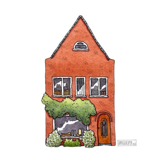 tekening huis (plaats onbekend)