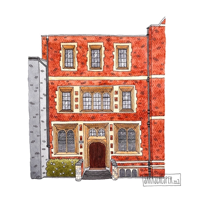 tekening granta house - the leys - cambridge