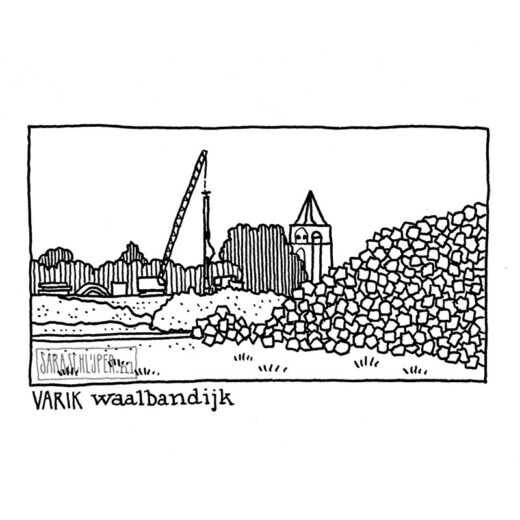 tekening waalbandijk - varik