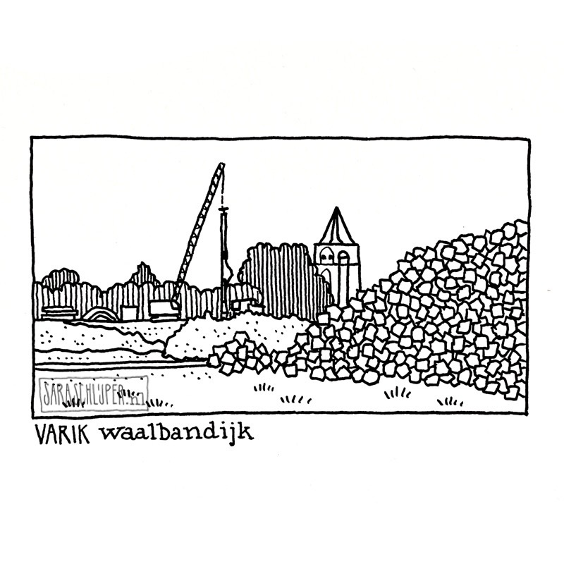 tekening waalbandijk - varik