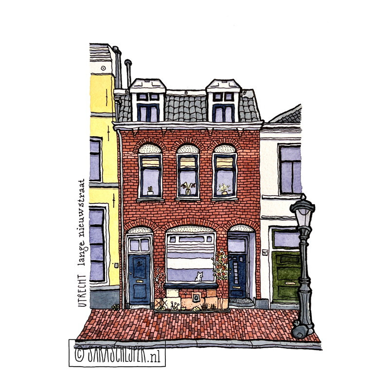 Tekening Lange Nieuwstraat