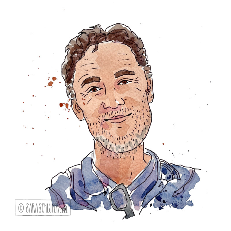 tekening portret d.
