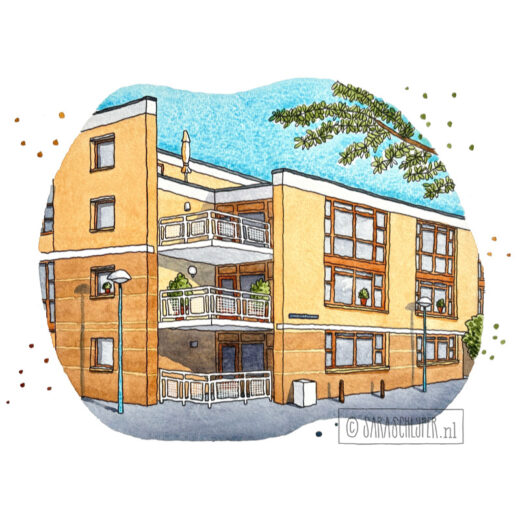 tekening pastoor van nuenenstraat - utrecht