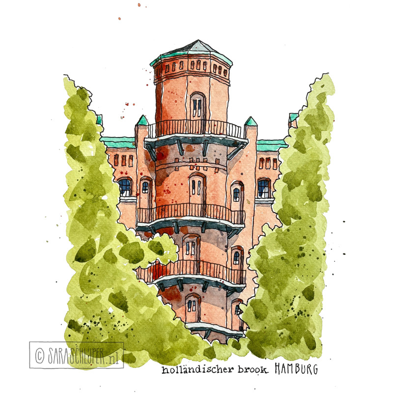 tekening holländischer brook - hamburg