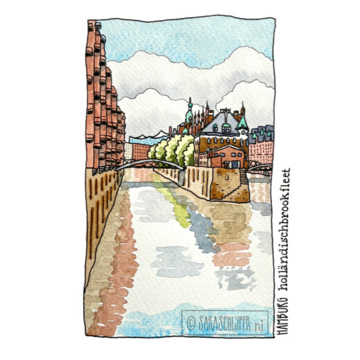 tekening holländischbrookfleet - hamburg