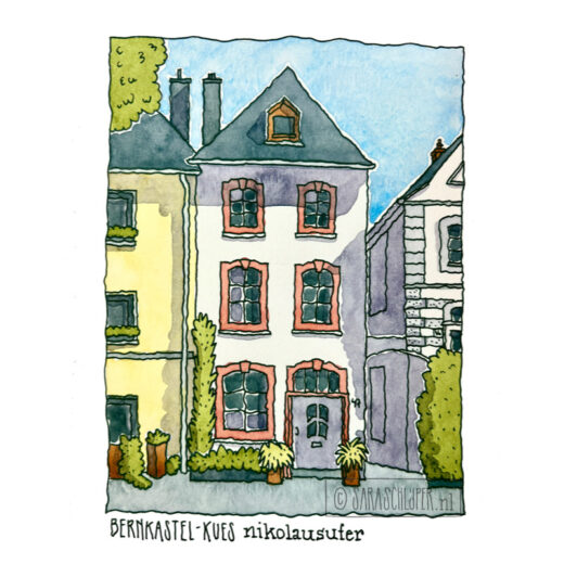 Tekening Nikolausufer - Bernkastel-Kues