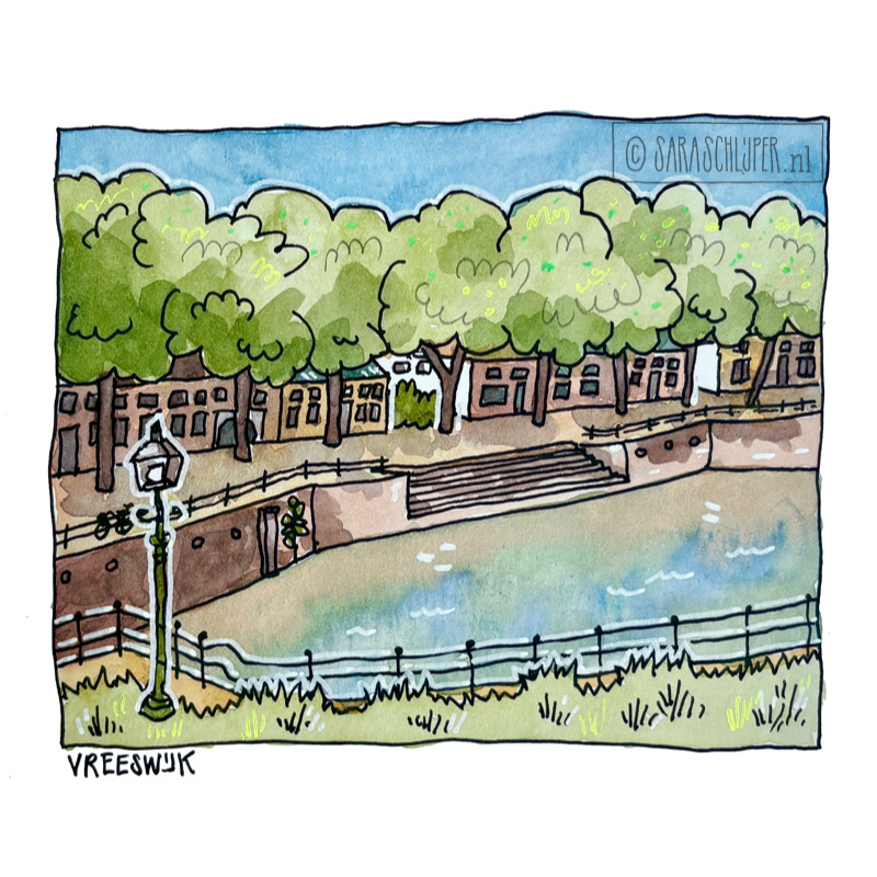 tekening oude sluis - vreeswijk