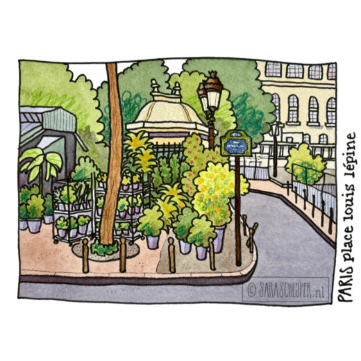 tekening place louis lépine - paris